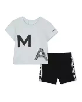 Детский комплект унисекс синего цвета хлопок Marc Jacobs, голубой