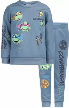 Детский костюм Nickelodeon Teenage Mutant Ninja Turtles, Sweatshirt and Pant, 2 предмета, серо-голубой