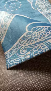 Детский ковер Bing Carpet "Lovely Kids 411", прямоугольный, мотив слона-мандалы, детская комната 110х170 см, синий