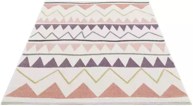 Детский ковер Carpet City "Anime9382", прямоугольный, игровой коврик, зигзаг, мягкий ворс, легкий уход, детская комната 160х230 см, цвет creme