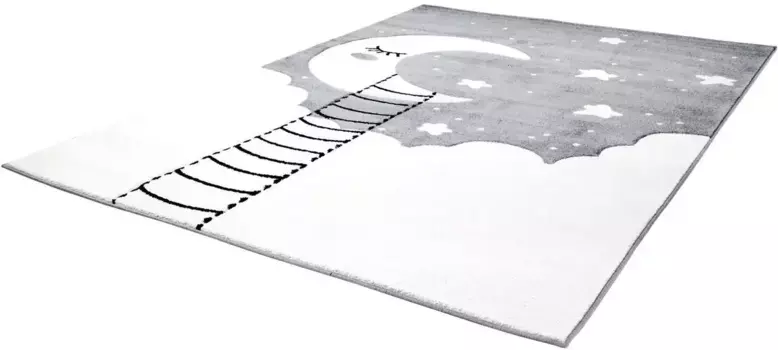 Детский ковер Carpet City "Bueno Kids 1314", прямоугольный, игровой коврик, луна, 3D-эффект, мягкий ворс, прост в уходе 80х150 см, серый