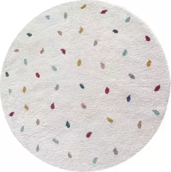 Детский ковер Lttenhtt "Одан, ковер с глубоким ворсом", круглые коврики в разноцветные точки, мягкий, гостиная, детская комната 140 см, цвет multi