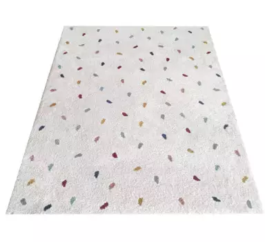Детский ковер Lttenhtt "Одан, ковер с глубоким ворсом", прямоугольные коврики в разноцветные точки, мягкий, гостиная, детская комната 80х150 см, цвет multi