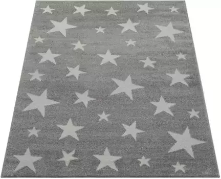 Детский ковер Paco Home "Capri 315", круглый, короткий ворс, звездный мотив, пастельные тона, детская комната 200 см, бежевый