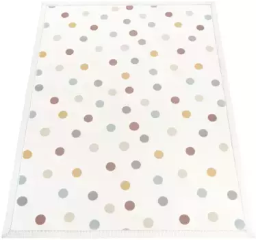 Детский ковер Paco Home "Эмилия 351", прямоугольный, короткий ворс, пунктир, очень мягкий ворс 200х280 см, цвет Mehrfarbig