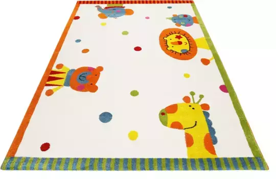 Детский ковер Sigikid "Фестиваль животных", прямоугольный 160х225 см, белый