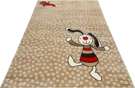 Детский ковер Sigikid "Радужный Кролик", прямоугольный 120х170 см, бежевый