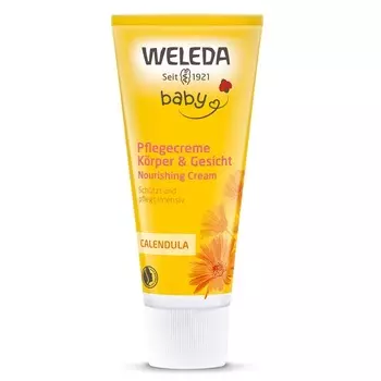 Детский крем для лица и тела с календулой calendula baby nourishing face cream Weleda, 75 мл