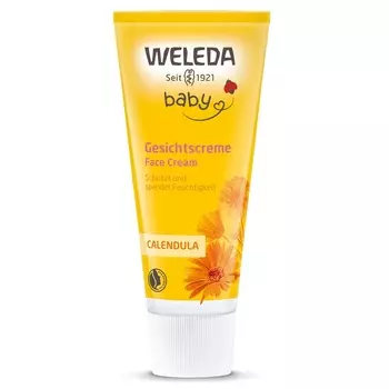 Детский крем для лица с календулой calendula baby face cream Weleda, 50 мл