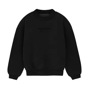 Детский круглый вырез Fear of God Essentials, цвет угольно-черный