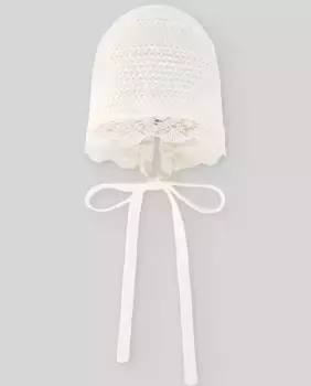 Детский кружевной капюшон из коллекции Paz PAZ Rodrguez, натуральный