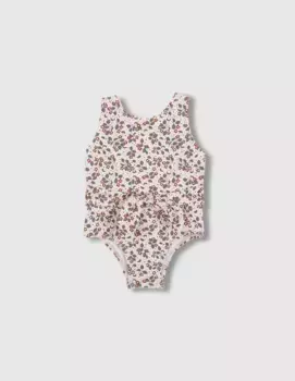 Детский купальник для девочки с цветами и макси бантом Gocco, многоцветный