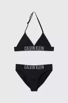 Детский купальник из двух частей Calvin Klein Jeans, черный