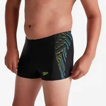 Детский купальник пластизольный раскладной, аквашорты Speedo, черный