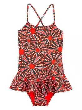 Детский купальник с графическим принтом Vilebrequin Vilebrequin Kids, красный