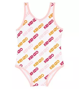 Детский купальник с логотипом Kenzo Kids, мультиколор