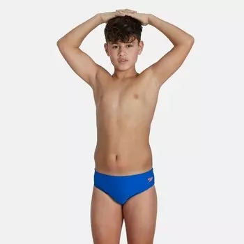Детский купальник с логотипом, трусы 6,5 см Speedo, синий