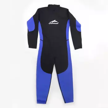 Детский купальник Shark Bart цельный гидрокостюм для мальчиков и девочек с защитой от солнца для серфинга, утепленный, для подводного плавания, теплая детская модель синего цвета S SBART