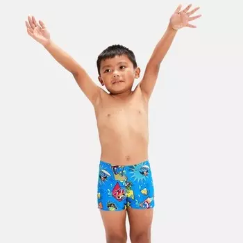 Детский купальник в цифровом стиле Speedo, мультиколор