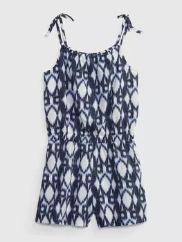 Детский льняной комбинезон с узором Gap, синий