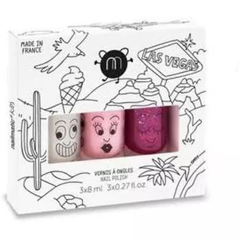Детский лак для ногтей на водной основе, 3 упаковки Las Vegas, Nailmatic