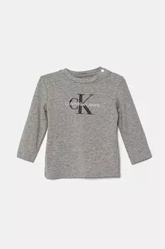 Детский лонгслив Calvin Klein Jeans, серый