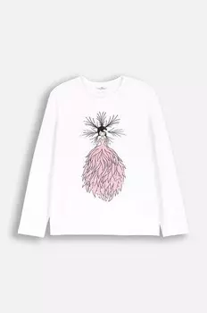 Детский лонгслив Coccodrillo, белый