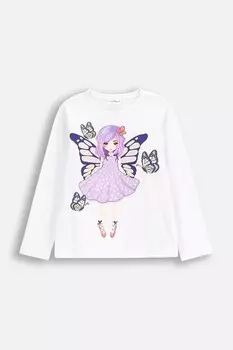 Детский лонгслив Coccodrillo, белый