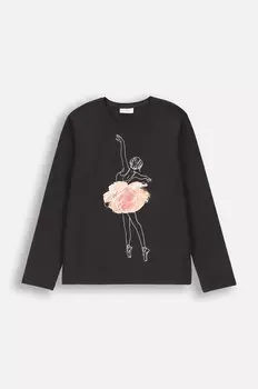 Детский лонгслив Coccodrillo, черный