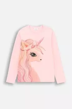 Детский лонгслив Coccodrillo, розовый