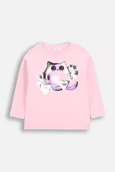 Детский лонгслив Coccodrillo, розовый