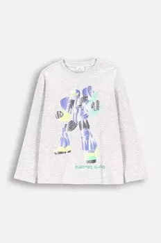Детский лонгслив Coccodrillo, серый