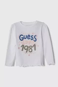 Детский лонгслив Guess, белый