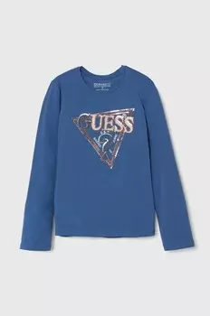 Детский лонгслив Guess, синий