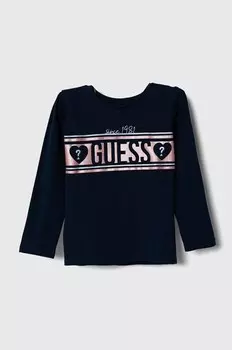 Детский лонгслив Guess, темно-синий