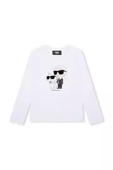 Детский лонгслив Karl Lagerfeld, белый