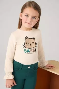 Детский лонгслив Mayoral, бирюзовый