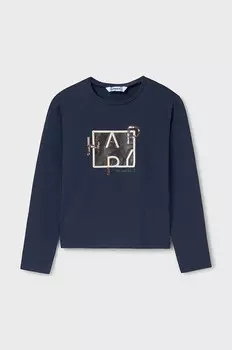 Детский лонгслив Mayoral, темно-синий