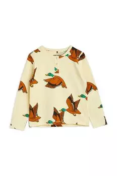 Детский лонгслив Mini Rodini, желтый
