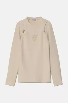 Детский лонгслив Pinko Up, бежевый
