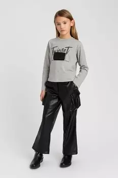 Детский лонгслив Twinset, серый