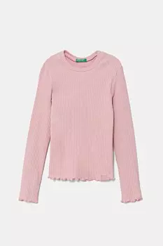 Детский лонгслив United Colors Of Benetton, розовый