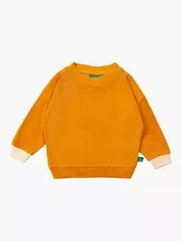 Детский махровый джемпер из чистого органического хлопка Little Green Radicals, золотой
