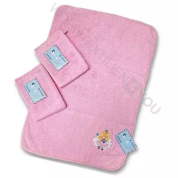 Детский махровый комплект 3 шт. Princess Pink от Ross 100% хлопок., розовый
