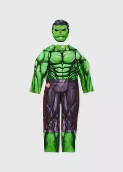 Детский маскарадный костюм Marvel Hulk (3–9 лет), светло-зеленый
