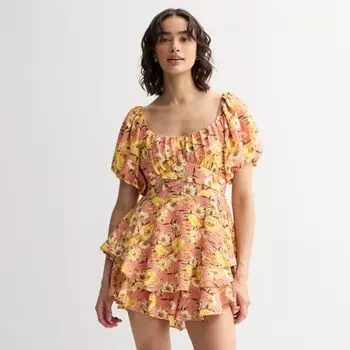 Детский многоярусный комбинезон Liberty Love, цвет clay floral