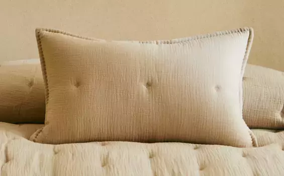 Детский муслиновый чехол на подушку Zara Home, бежевый