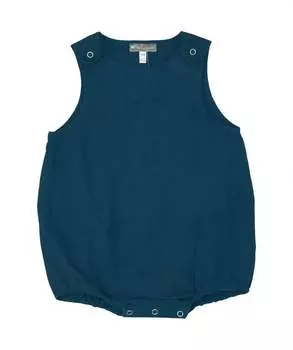 Детский муслиновый комбинезон темно-бирюзового цвета Petit Confection