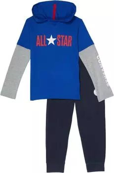Детский набор Converse All Star Twofer Hoodie and Joggers Set, синий
