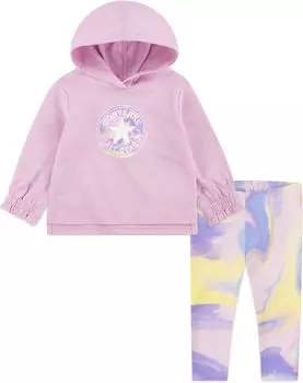 Детский набор Converse Chuck Patch Hoodie & Leggings Set, цвет Pink Foam
